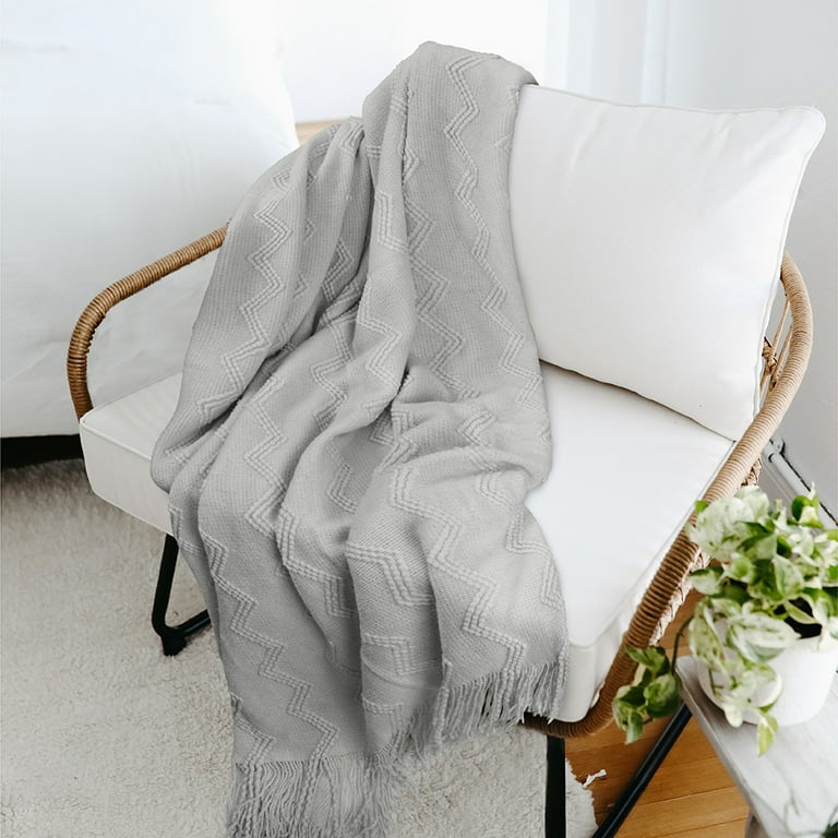 ,Khaki Throw Blanket,Knitted Tassel Vintage Throw Blankets 50X60 Inch Soft Lightweight Decorative Throw Blanket for Sofa Couch Bed and Living Room- All Seasons Chinese Style 